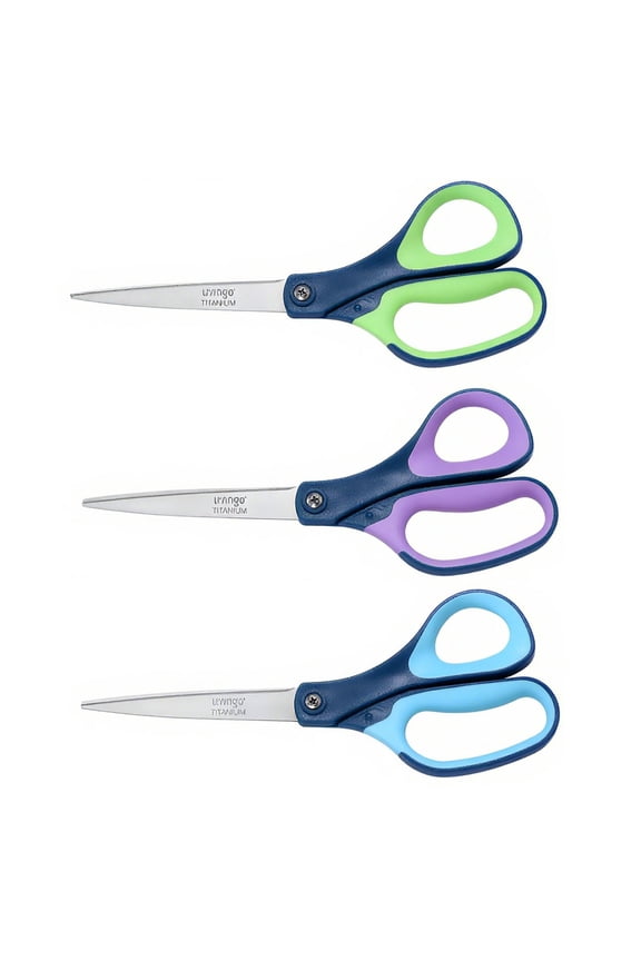 3-Piece Office & Craft Scissors Set  Stainless Steel, Ergonomic Handles