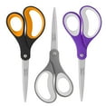 thumbnail image 1 of LIVINGO 8" Office Scissors Sharp Blades Titanium Office Home Crafts Cutting Paper, 3 Pack, Assorted, 1 of 6