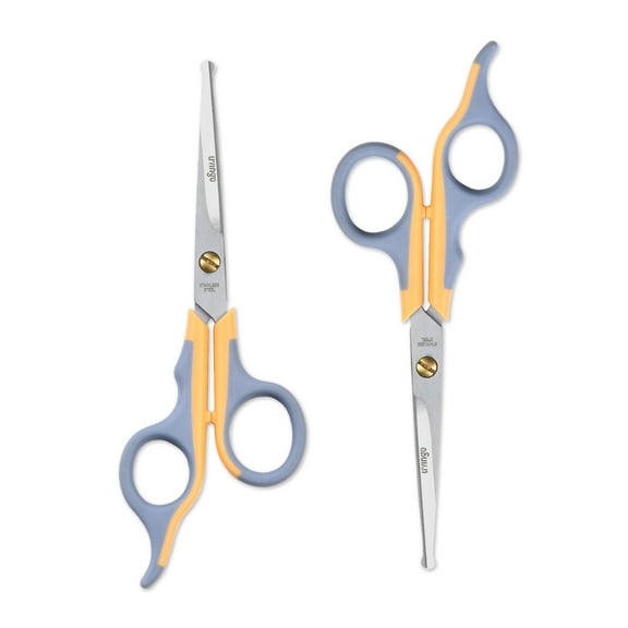 LIVINGO Dog Grooming Scissors, 2 Pack 6.5" Safety Rounded Tip Stainless Steel for Trim Pet Sensitive Nose, Ear, Paw