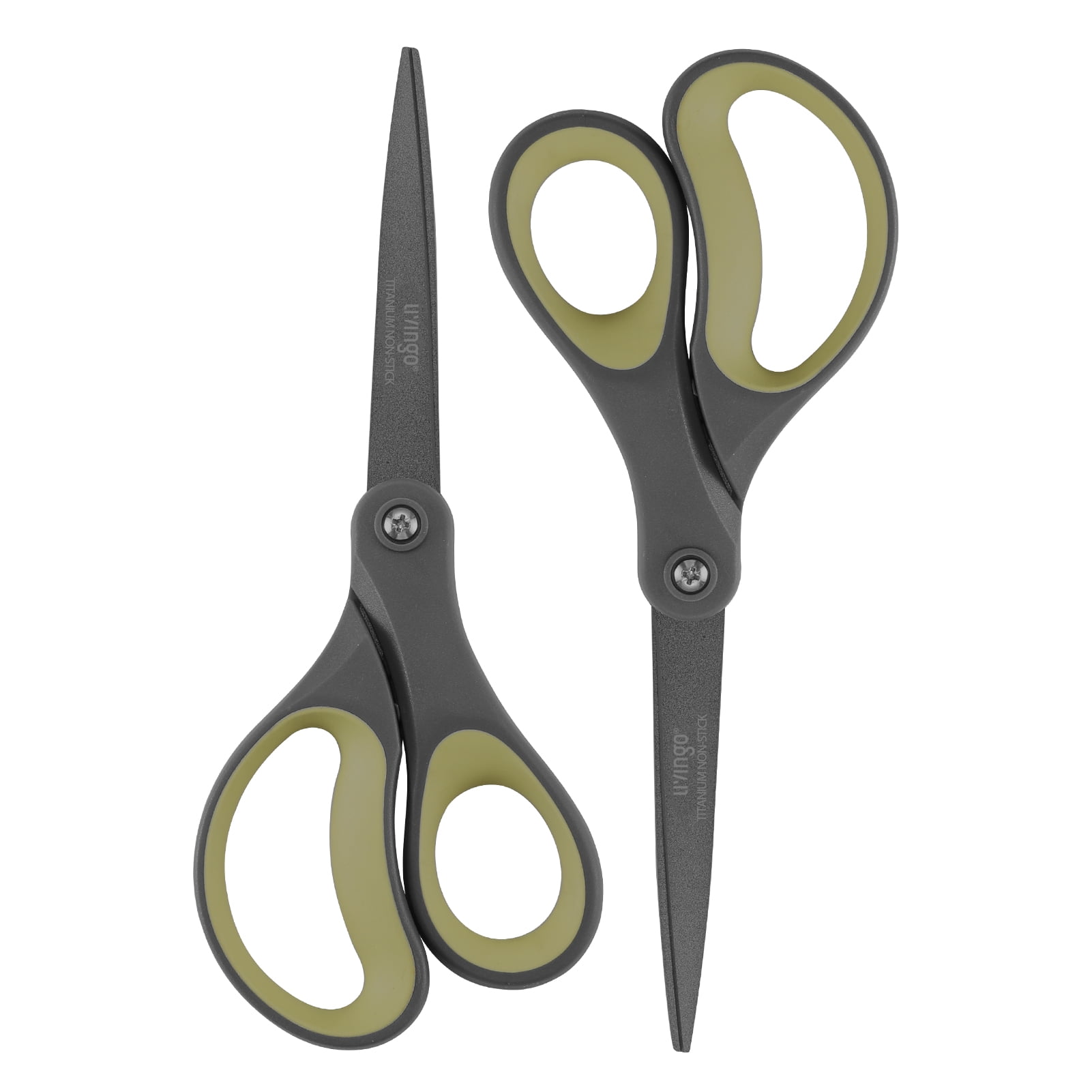 LIVINGO Titanium 8 Scissors Non Stick Sharp 2 Pack for Home Office LIVINGO Titanium 8 Scissors Non Stick Sharp 2 Pack for Home Office