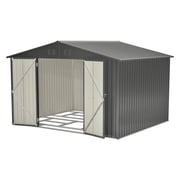 LIVIVOX 10X8 FT Outdoor Storage Shed, All Weather Metal Sheds with Lockable Doors, Tool Shed for Garden, Patio, Backyard, Lawn, Black