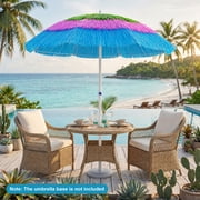 LIVIZA 6 ft Thatched Tiki Patio Umbrella with Tilt Design and Carrying Bag, Outdoor Umbrella,Colorful