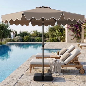 auburn patio umbrella Treasure Garden Deluxe Auto-Tilt Octagon Market Umbrella, 9ft - Outdoor  Patio, Deck, Pool, Backyard Stand Alone Umbrella - Heavy Duty w/Bronze  Frame & Obravia2 Fabric (Auburn)