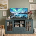 thumbnail image 1 of LIVIZA Modern Farmhouse TV Stand for TVs up to 70", Entertainment Center with Storage Cabinet & Glass Door,Green, 1 of 8