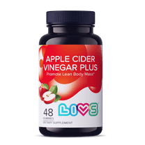 LIVS Apple Cider Vinegar Plus Gummies – ACV Gummies with Turmeric & Ginger Extract for Adults | Gut Health, Detox Support & Smooth Digestion | 48 Count with 24 Servings