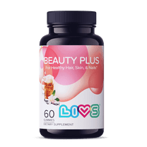 LIVS Beauty Plus Gummies Biotin - Collagen Multivitamin for healthy hair, skin, and nails 60 Gummies