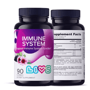 LIVS Immune System Gummy Booster – Zinc Support Supplement, Elderberry, 90 Gummies