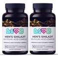 thumbnail image 1 of LIVS Men's Shilajit Capsules, 1000mg Himalayan Extract, 50% Fulvic Acid, Energy & Immune Support, Vegan, (Pack of 2) 180 Count (90 Servings), 1 of 6