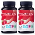 thumbnail image 1 of LIVS Vitamin B-12 Gummy | Pack of 2 | Extra Strength 1,500 Mcg Daily Supplement – 120 Raspberry Gummies, 1 of 7