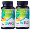 thumbnail image 1 of LIVS Vitamin D3 Gummies 2000 IU (50 mcg), Chewable Vitamin D Supplement for Bone & Immune Health, Vegan, Citrus Berry Blend Flavor, 90 Count, 1 of 7