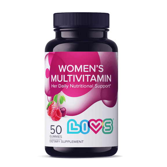 LIVS Women’s Multivitamins Gummy – Improve Energy | Strawberry, Cherry, Raspberry Flavors | 50 Gummies