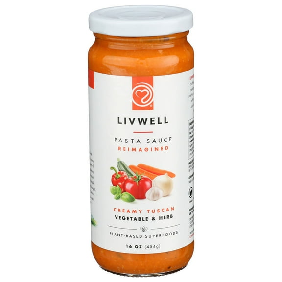 LIVWELL FOODS - Sauce Creamy Tuscan Vegetable And Herb 16OZ ( Pack of 6)