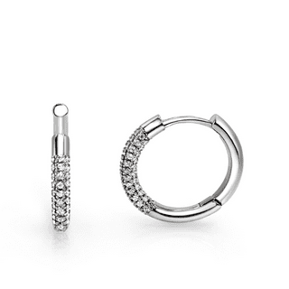 Pave Hoop Earrings