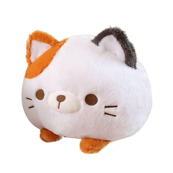 LIWEN Cat Head Pillow: PP Cotton Filling, Soft Kitten Doll Plushie for Bedroom Decor and Birthday Gift