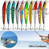 LIXI 10 PCs Cool Biomimetic Plastic Fishing Lure Set - 3.94 inches, Great for Fishing Adventures