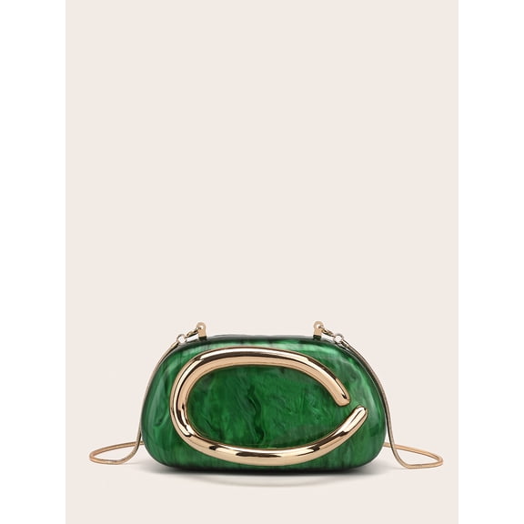 LIXI Acrylic Clutch – Premium Material, Multi-Functional Design, Stylish & Practical Evening Bag for Women (Green)​