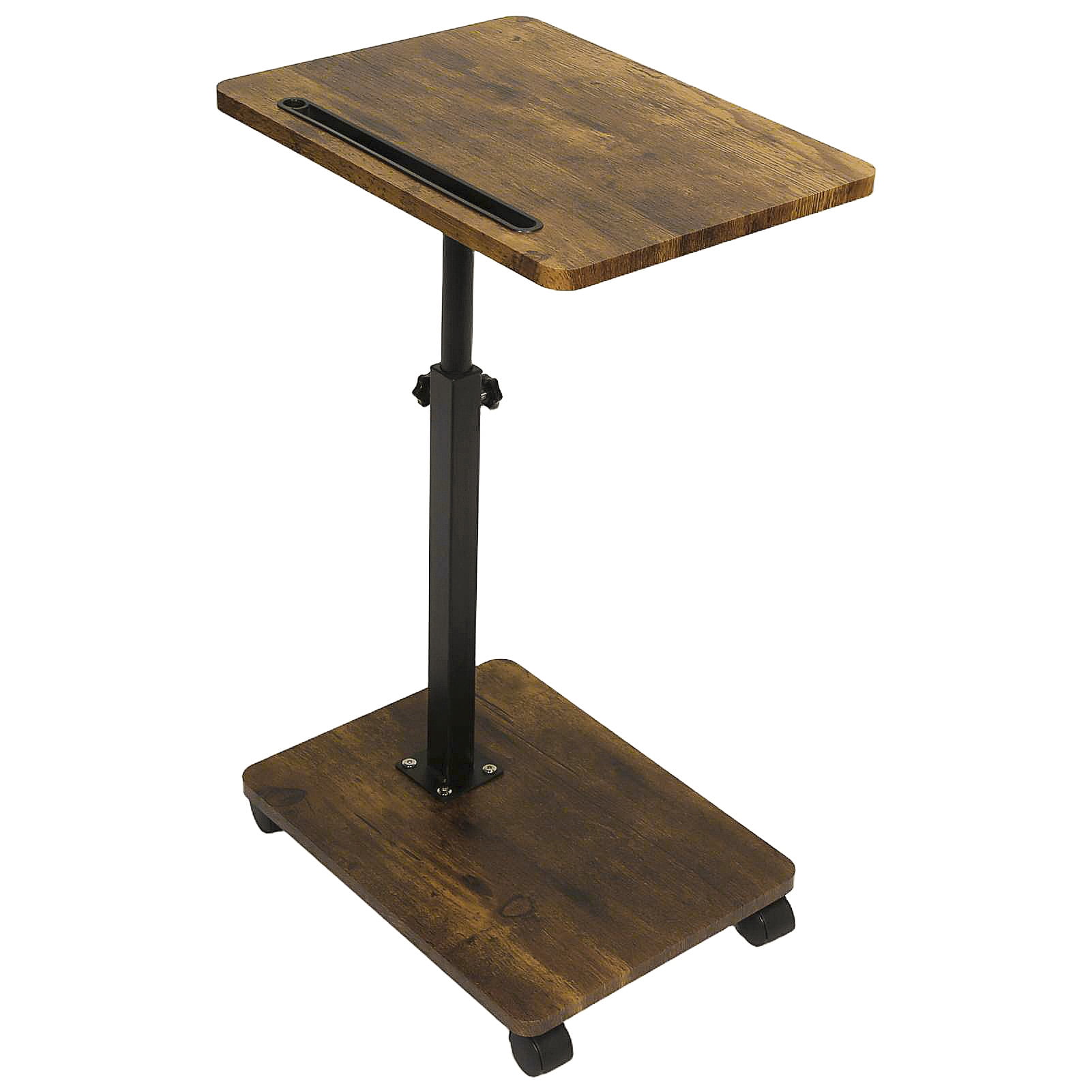 LIXI C-Shape End Table,Wooden Adjustable Height Coffee Table Side Table ...