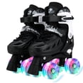 thumbnail image 1 of LIXI Roller Skates, 4 Size Adjustable Inline Skates for Girls & Boys &Women &Men, with Light up Wheels,White, 1 of 10