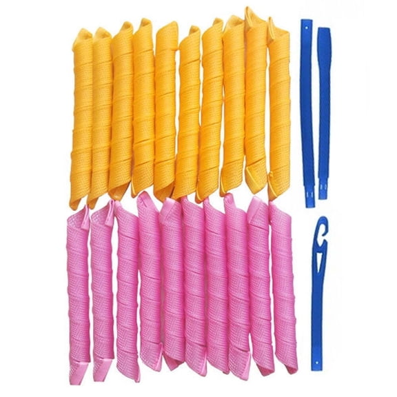 LIXIAO Magic Curler Spiral Curl Magic Styling Set No Heat Curler Color Curler Long Hair With Styling Hook Tool (55Cm)
