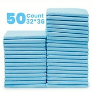 LIYING Bed Pads for Incontinence Disposable, 32 x 36,50 Count Disposable Incontinence Bed Pads-Maximum Absorbent Unisex Large Chucks Pad-Incontinence Bed Pads-Bed Liners Incontinence,XXL