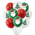 thumbnail image 1 of LIYUNMIAO 10 Christmas Latex Balloons - Red, Green, White with Santa, Tree, Deer, 1 of 1