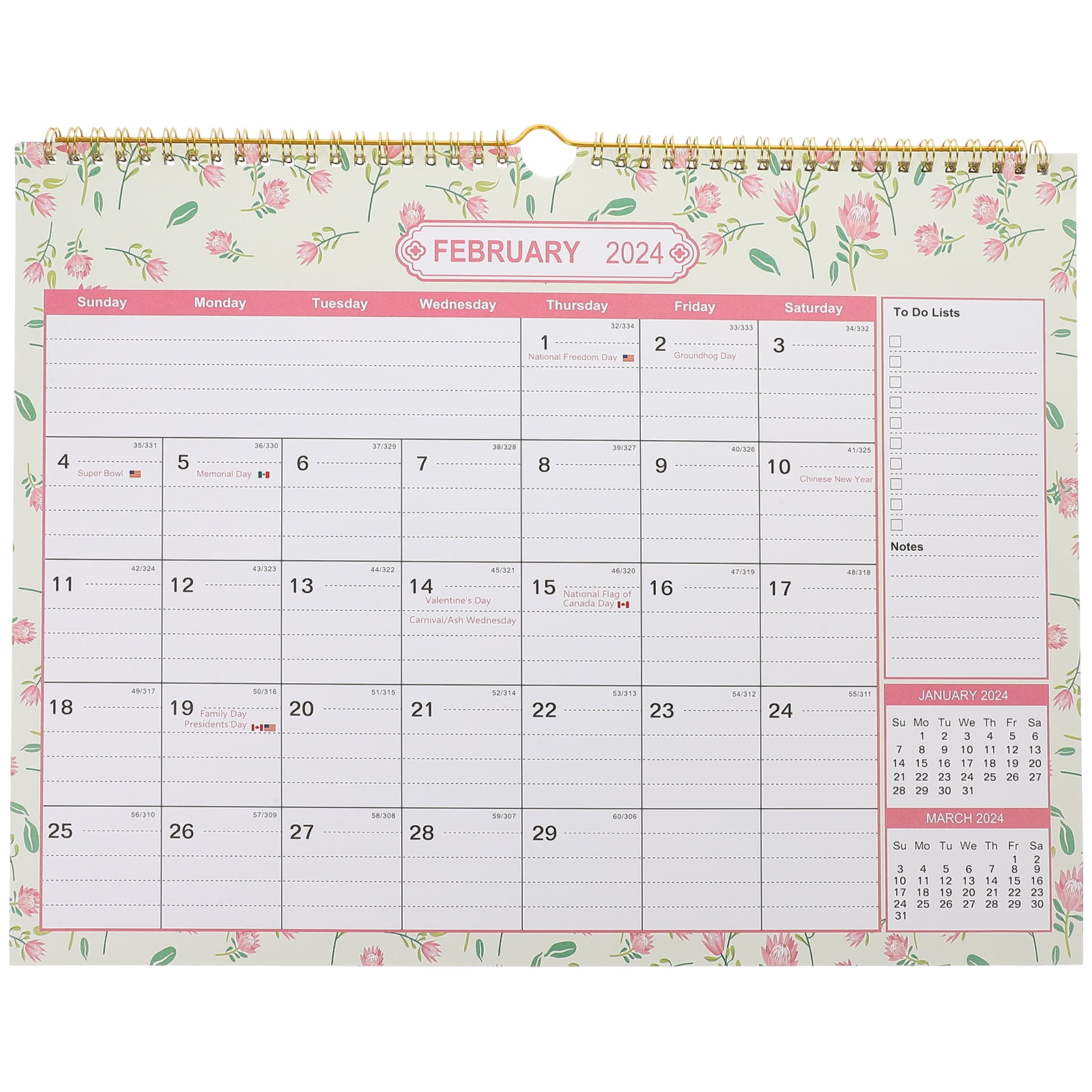 LIYUNMIAO 20242025 Monthly Wall Calendar Planner for Home & Office