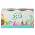 LIYUNMIAO 2024 Desktop Flip Calendar JanJun Tabletop Home English
