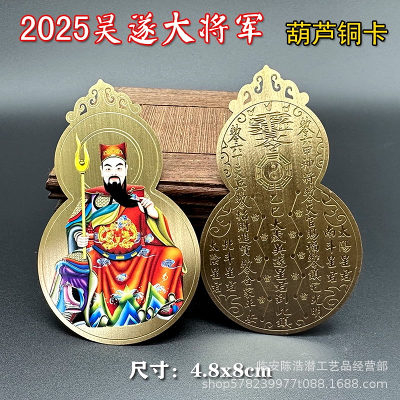 LIYUNMIAO 2pcs Chinese Style Amulet Card Year of the Snake 2025 Taisui