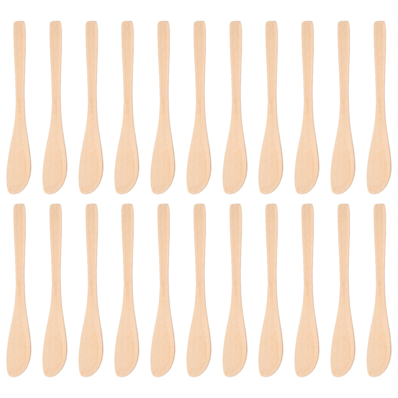 LIYUNMIAO 30PCS Wooden Dip Spreaders for Peanut Butter, Cheese
