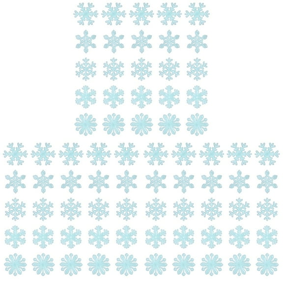 LIYUNMIAO 3pcs TINKSKY 50PCS Snowflake Wall Stickers 3D Luminous Fluorescent Wall Decals Window Clings for Christmas Party Kids Room Home Wall Background (Blue)
