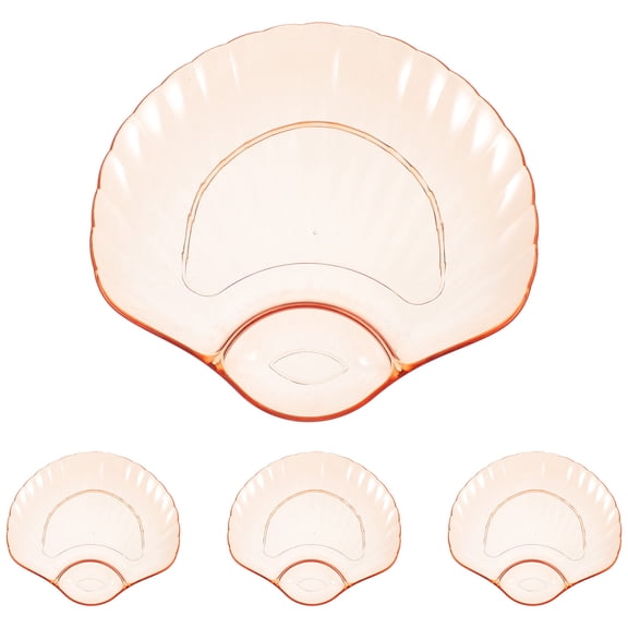 HINTRMENT Plates Orange 4Pcs 7.47X6.68X0.39in Food-Grade Polypropylene