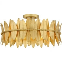 Quoizel Liza 4-Light Gold Leaf Semi-Flush Mount Light
