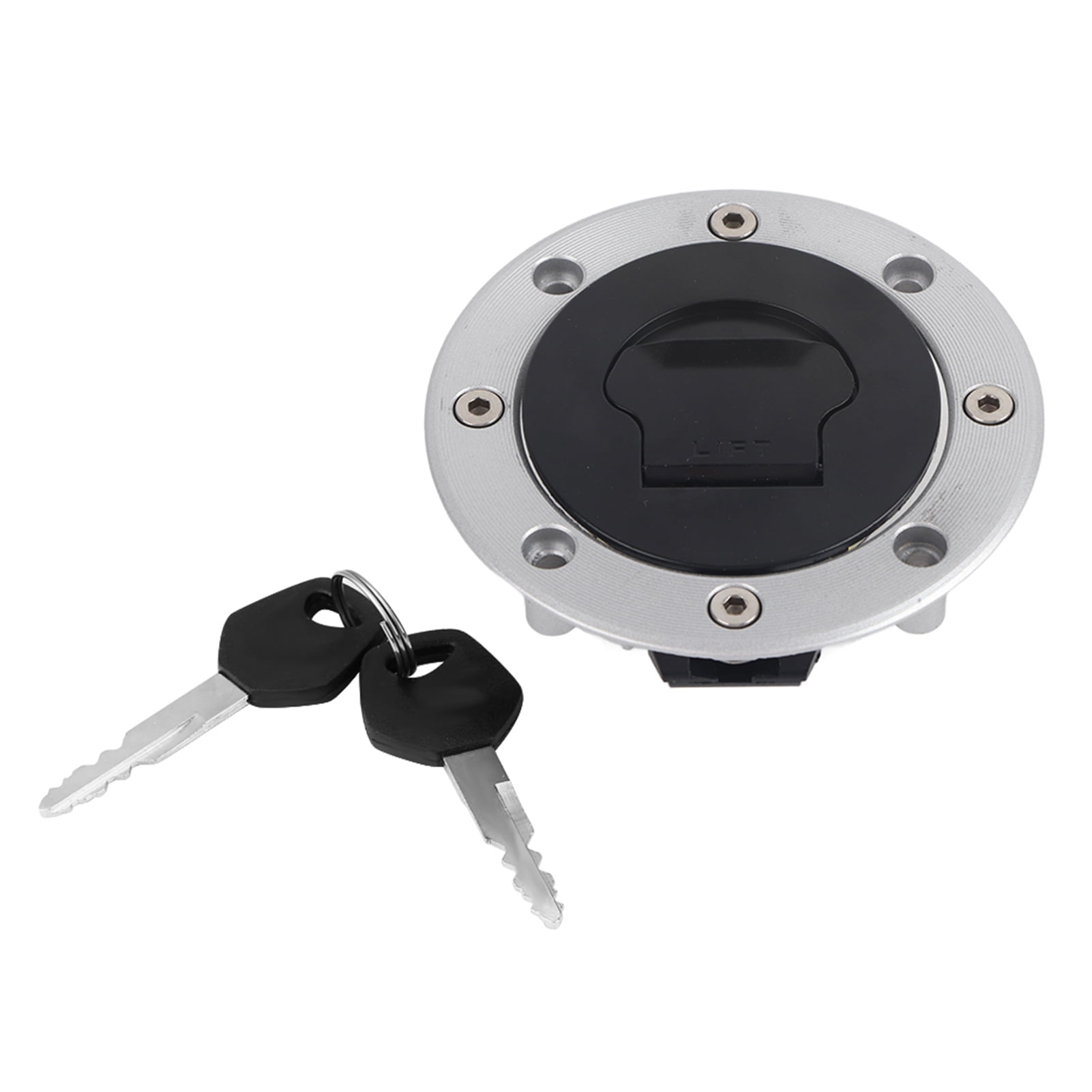 LIZEALUCKY Gas Cap, Motorcycle Fuel Gas Cap Tank Cover with 2 Keys, Motorcycle Accessories Fit, Motorcycle Fuel Gas Cap Tank Cover for Suz-uki GSX-R 600 GSX-R750 SV1000