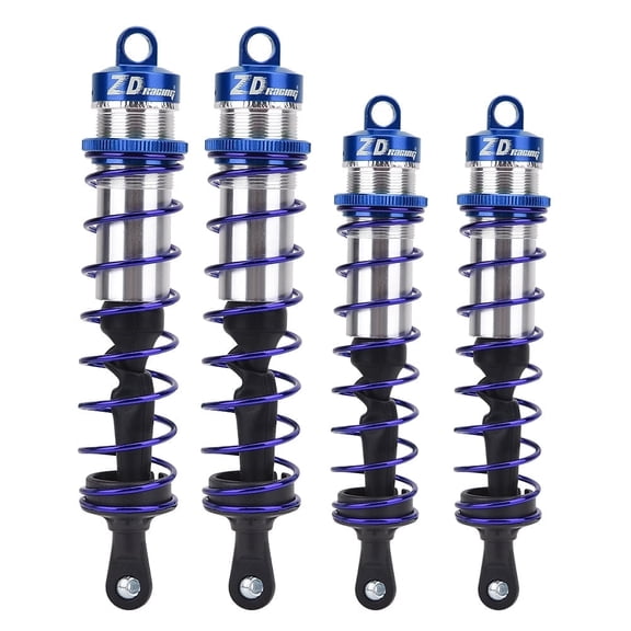 LIZEALUCKY RC Shock Absorber,1/8 RC Car Metal Oil Pressure Adjustable 2pcs Front Shock Damper 2pcs Rear Shock Damper[Blue]