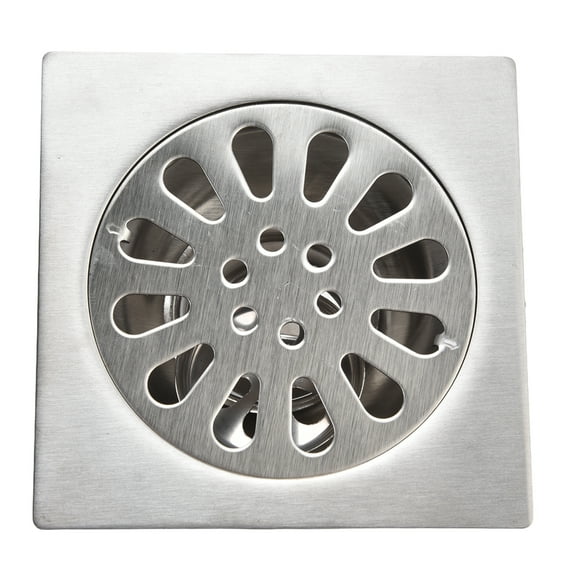 LIZEALUCKY Square Shower Floor Drain, Stainless Steel Dual Purpose Bathtub Drain with Removable Grate, Adjustable Tile Insertion Bathtub Drain for Garage Basement Toilet