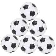 LIZEALUCKY Table Soccer Ball Replacement Mini Black and White Soccer Balls, 6 Pieces