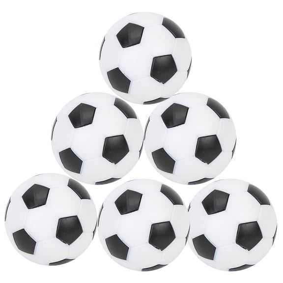 LIZEALUCKY Table Soccer Ball Replacement Mini Black and White Soccer Balls, 6 Pieces