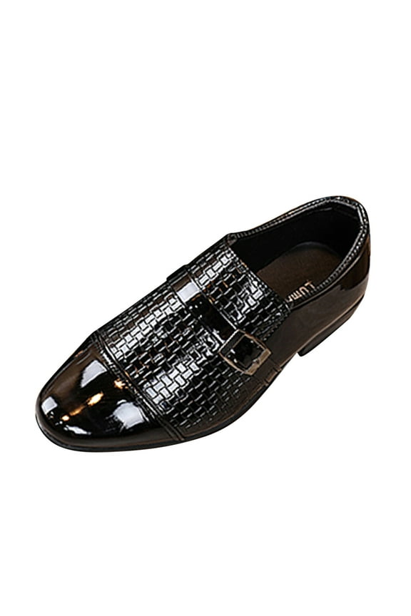 Baby Boys Leather Loafers Slip-On Oxford Flats Boat Dress Schooling Daily Walking Shoes for Toddler/Little Kid/Big Kid