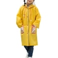 thumbnail image 1 of LIZENG Boys Girls Waterproof Rain Jacket for Kids Reusable Lightweight Quick Dry Rain Poncho with Hood Children Button Raincoat, 1 of 4