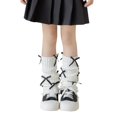 thumbnail image 1 of LIZENG Children's and Girls' Socks Set Autumn/Winter Bow Stacked Socks Long Tube Full Body Bow Ballet Style Knitted Leg Set, 1 of 7