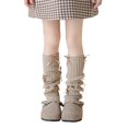 thumbnail image 1 of LIZENG Children's and Girls' Socks Set Autumn/Winter Bow Stacked Socks Long Tube Full Body Bow Ballet Style Knitted Leg Set, 1 of 8