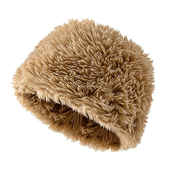 LIZENG Clearance Plush Fisherman Hat Lightweight Polyester Warm Furry Bucket Hat Solid Color Winter Cap for Women’s Autumn and Winter Fashion Insulated Fluffy Outdoor Hat Tail-Friendly Compact Tra