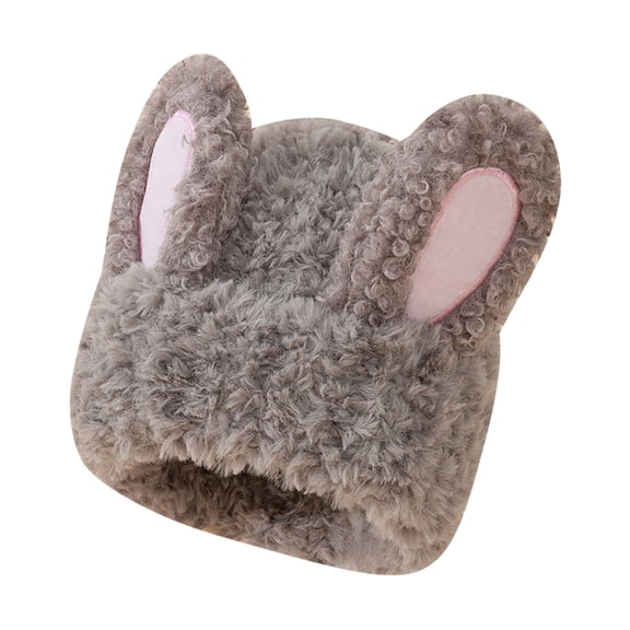 LIZENG Clearance Women’s Bunny Ear Winter Hat Adorable Plush Knitted Rabbit Ears Beanie Warm and Sweet Japanese Style Woolen Cap for Autumn and Winter Fashionable and Versatile Cute Toe-Head Hat P