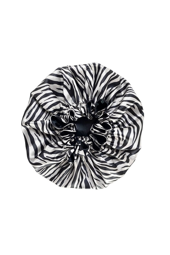 Clearance Women’s Double-Layer Satin Sleep Bonnet Printed Lace Ruffle Night Cap with Elastic Fit Elegant Anti-Frizz Hair Protection Hat Breathable Polyester Sleepwear Headwear Perfect for B