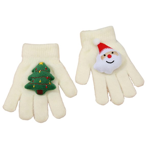 LIZENG Full-Finger Holiday Gloves Clearance Warm Winter Gloves for Men and Women Knitted Touchscreen Compatible Christmas Gloves with Soft Fleece Lining for Cold Weather