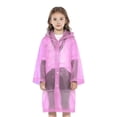 thumbnail image 1 of LIZENG Girls Clear Rain Jacket for Kids Reusable Waterproof Quick Dry Raincoat Children Lightweight Hiking Camping Rain Poncho, 1 of 4