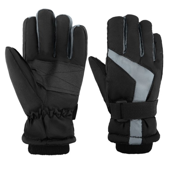 LIZENG Kids Ski Gloves Winter Warm Insulated Gloves for Toddler (Boys & Girls) Colorful Reflective Design Adjustable Wrist Strap Warm Glove