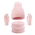 thumbnail image 1 of LIZENG Kids Winter Hat Scarf Gloves Set Children's Warm Knit Lined Pompom Hat for Kids Perfect for Boys and Girls, 1 of 5