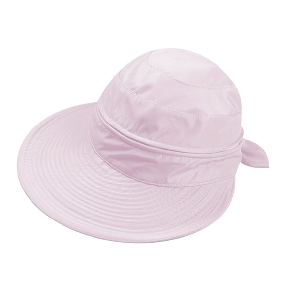 LIZENG Simplicity Womens Sun Hat Visor With Removable Top Protection Wide Brim For Tennis Hollow Hat Summer Beach Hat