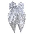 thumbnail image 1 of LIZENG Sparkly Sequin Bows for Women Girls Gold Glitter Bows with Long Tail Large Barrettes Clips Accessories for Christmas Holiday Birthday, 1 of 5